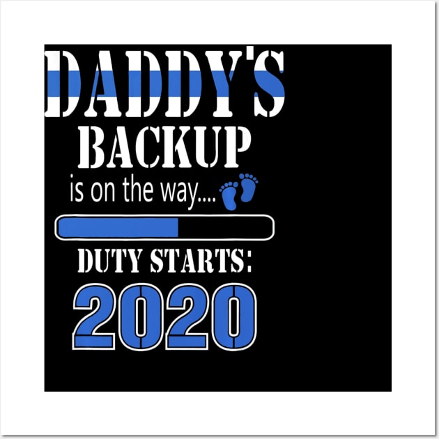 Police officer Mom to be Dad to be EST. 2020 Wall Art by Sinclairmccallsavd